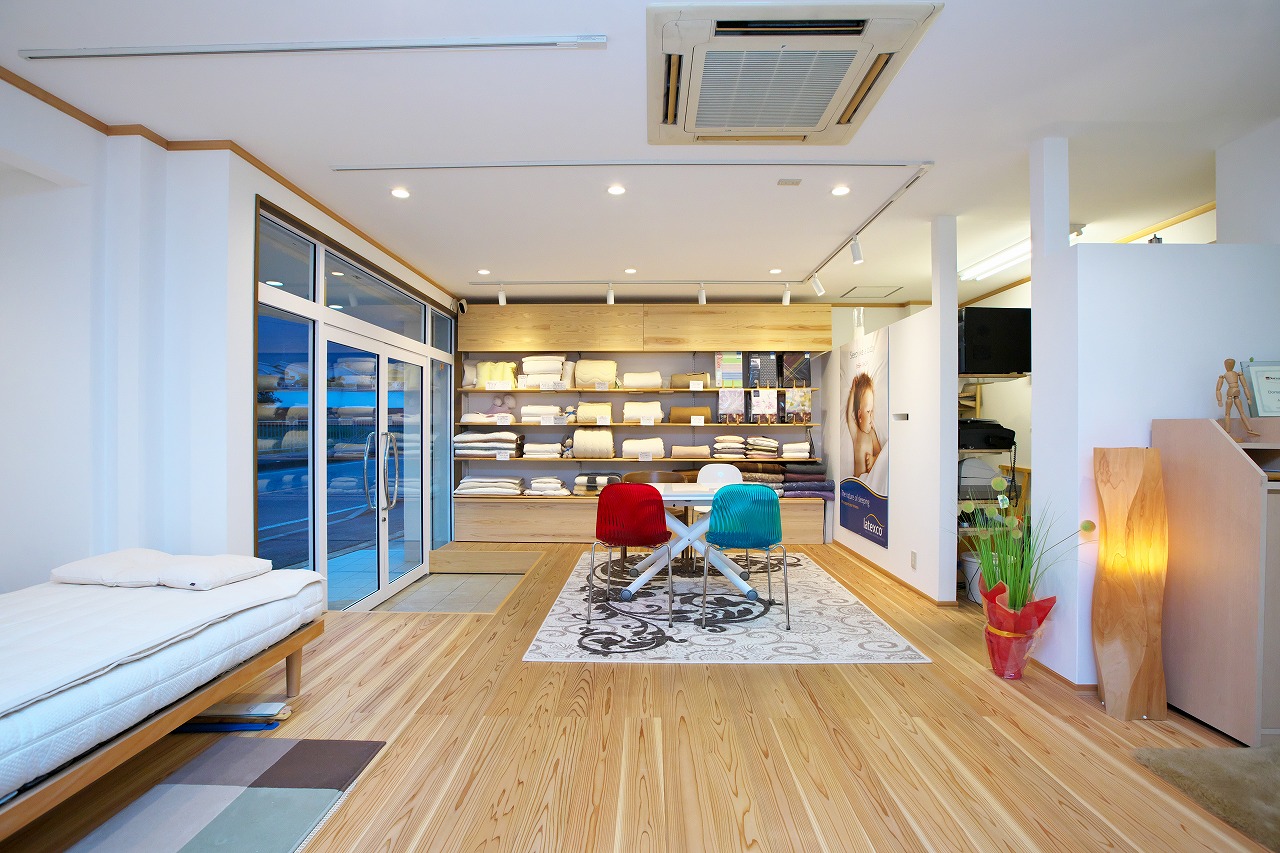 快適に眠れる寝具を展示しています。